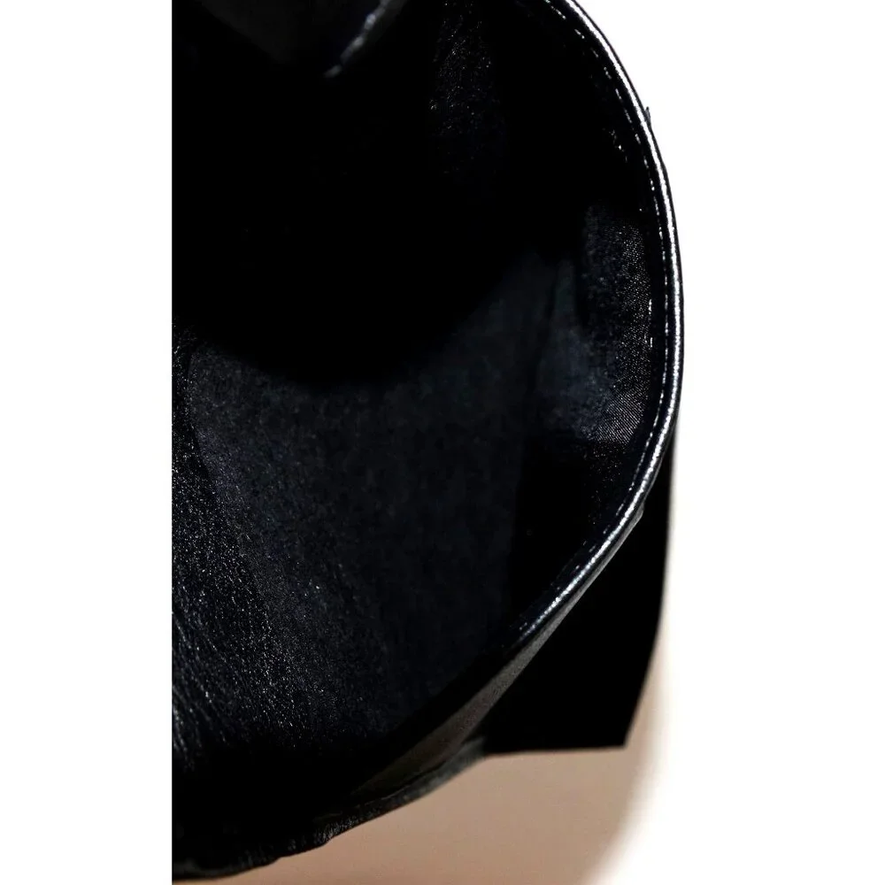 Vintage St Thomas Wallet Black Pebbled Leather Genuine Cowhide Womens Billfold G
